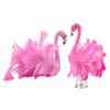 Flamingo Christmas Tree Topper Decoration Pink Artificial Feather Bird Decor with Clip/Spring Indoor Outdoor Garden Holiday Party Ornament