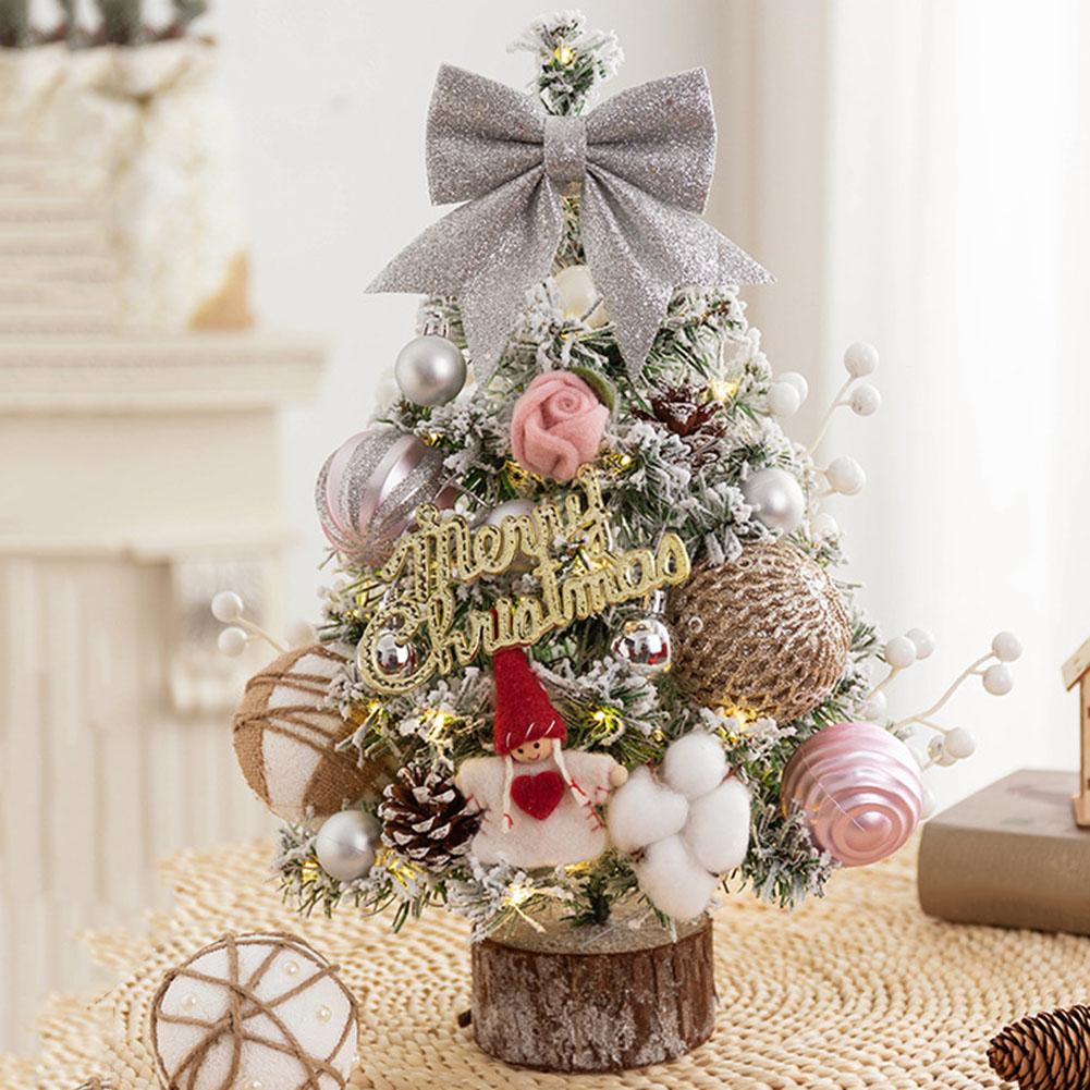 45CM Desktop Mini Small Xmas Christmas Tree with Light Home Party DIY Decor