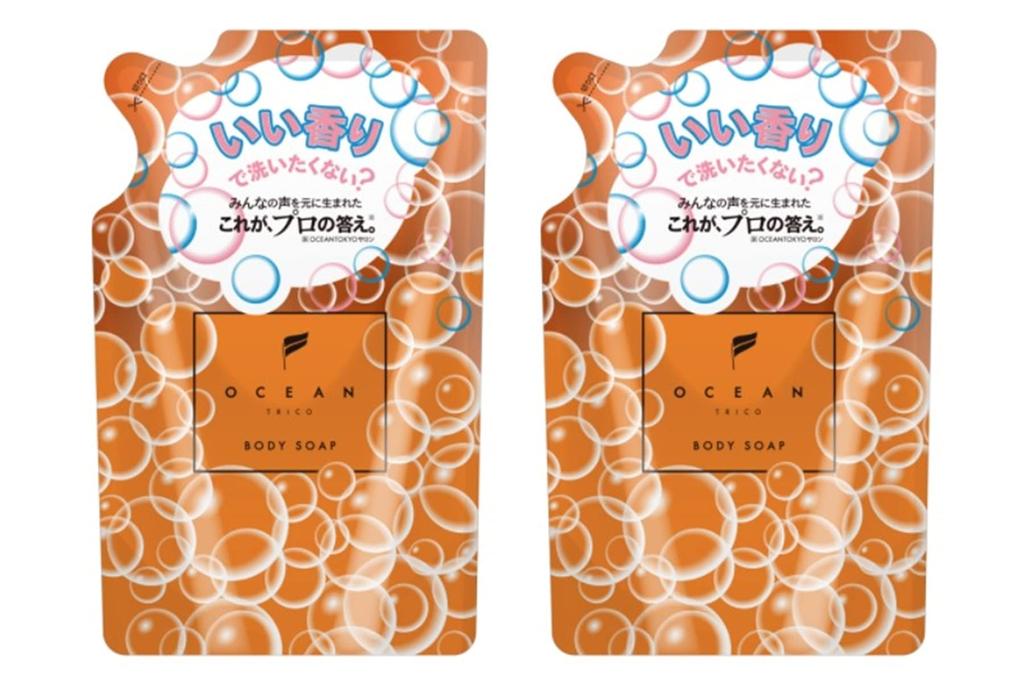 Ocean Trico Body Soap Refill Set of 400ml A Scent Love 2, Each, You'll