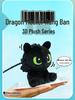 “Toothless Fluffy Keychain Plush - How to Train Your Dragon”