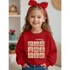 European sizes Capybara Graphic Crewneck Pullover with Red Bow, Fall/Winter Casual Sweater for Girls, Soft for School, Playdates, Outings.