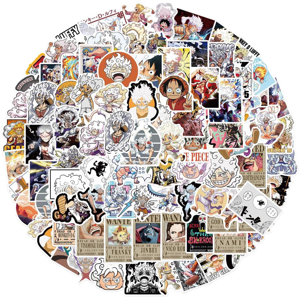 100 Popular Five-speed Luffy Graffiti Stickers Decorate Guitar Notebook Suitcase DIY Waterproof