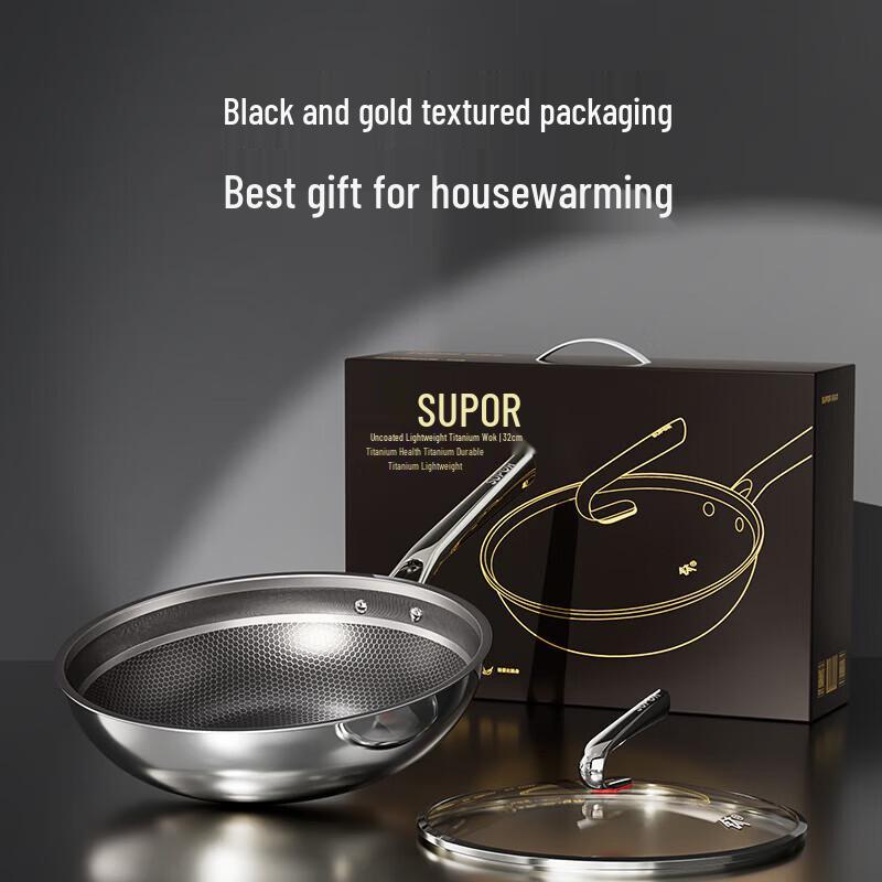 Supor 100% Pure Titanium Non-stick Wok