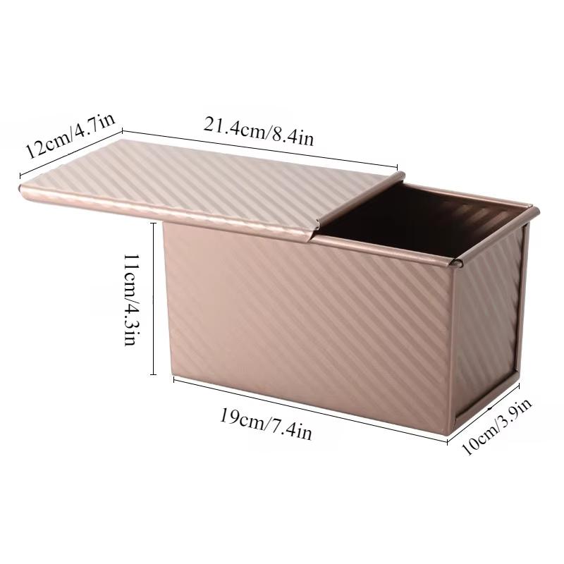 Carbon Steel Loaf Pan with Lid for Bread Baking Sandwich Mold Rectangular Toast Pan with Anti Warp Design Kitchen Baking Tool