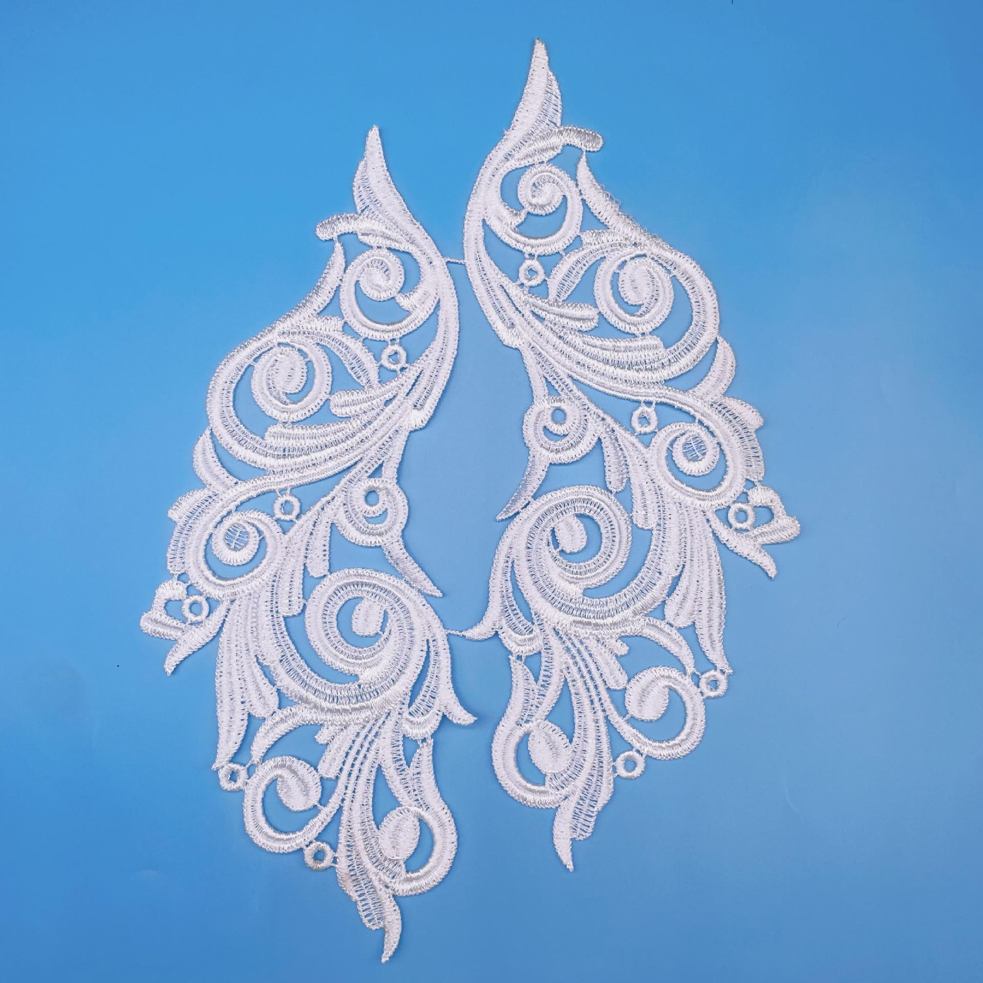 

Water Soluble Flower Accessories Lace Hollow Embroidery Embroidery Lace Princess Skirt Mesh Skirt Headdress Lace Accessories 26*11CM