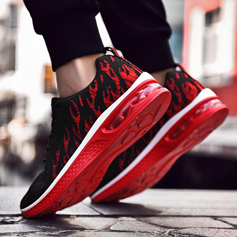 New Flying Woven Breathable Running Shoes Men's Explosive Cushioned Cushioned Sports Shoes Springback Running Shoes
