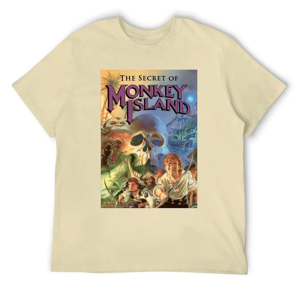 TRIČKO THE SECRET OF MONKEY ISLAND Klasické tričko Okrúhly výstrih Šport Humor Grafika Voľný čas Veľkosť USA