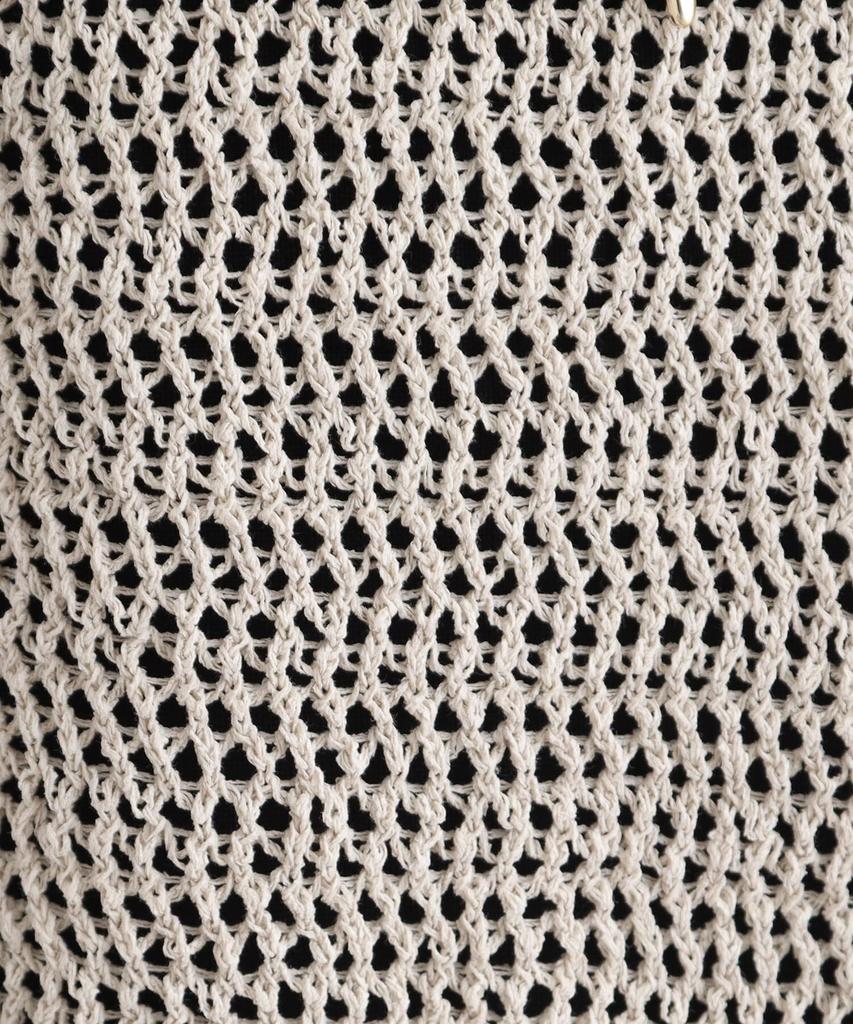 INDIVI Openwork Knit Vest 12719437 Black 05 Knit/Sweater [Washable/Paper Yarn] Women's (019) (XXS)