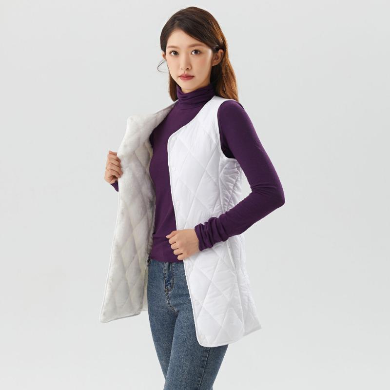 Women's Winter Long Warm Fashion Plush Velvet Vest New Integrated Velvet Long Vest