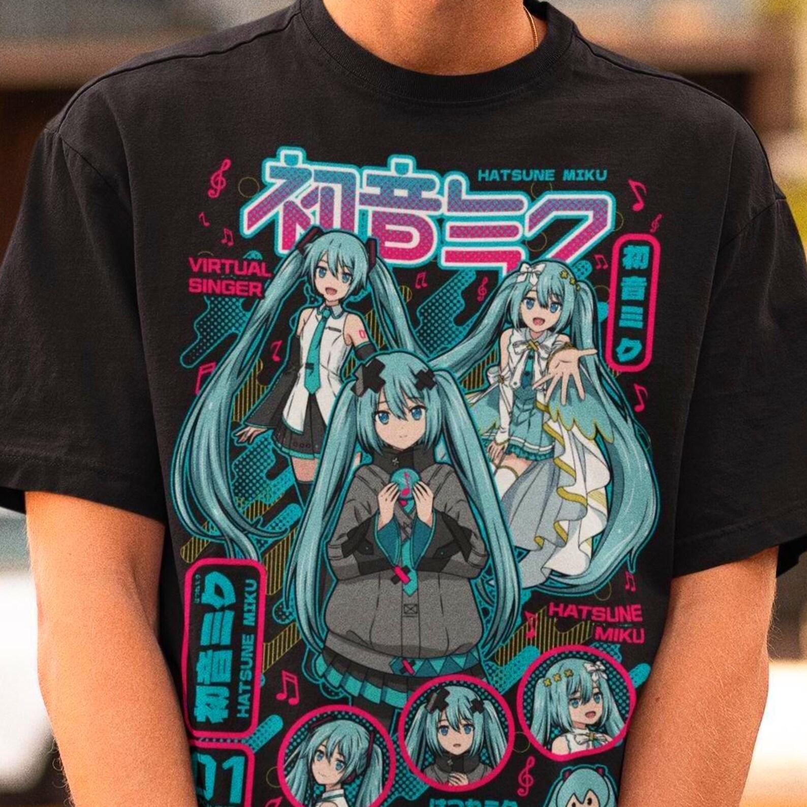 Hatsune Miku Shirt – Vocaloid Anime Tshirt,Hatsune Tee 3XL