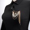 Multi Layer Stylish Eight Pointed Star Tassels Brooch Lightweight Sweater Shawl Clip Alloy Jewelry Accessory