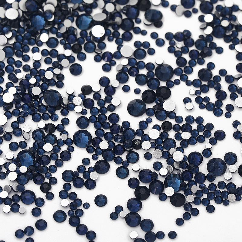 Nail Art Decorations: 1440 Mixed Crystal Glass Rhinestones, Colored Flat-Backed for DIY