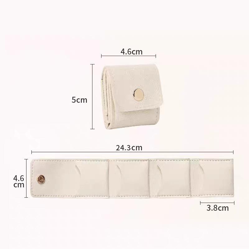 4 Fächer Schmuckaufbewahrungstasche Tragbare Mini-Schmucktasche Ohrringe Halskette Ring Organizer Tasche Reise Schmuckaufbewahrungskoffer