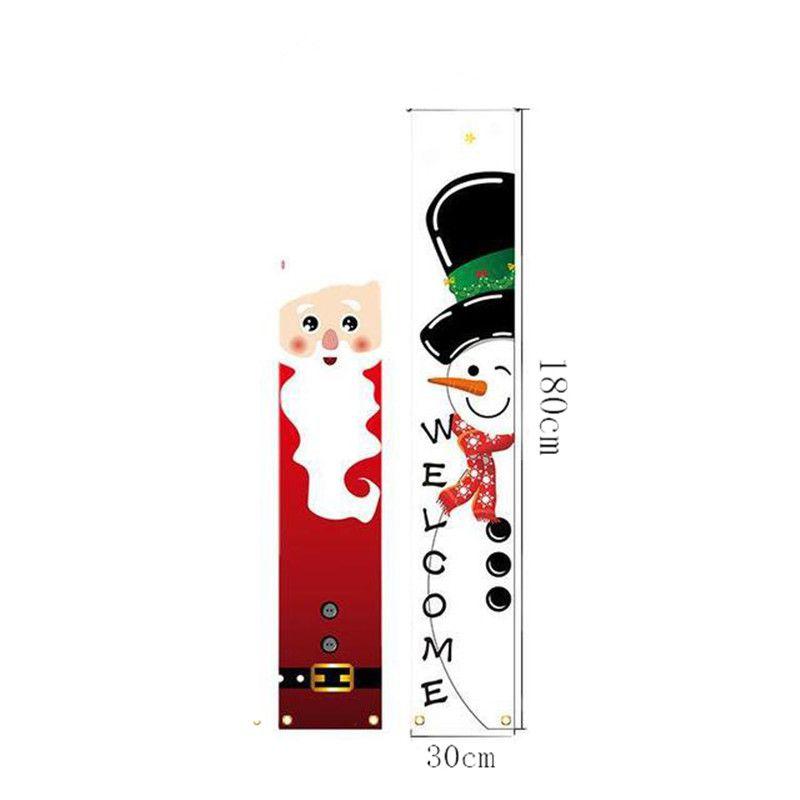 Vibrant Christmas Door Hanging Sign Banner Flag Xmas Party Decor