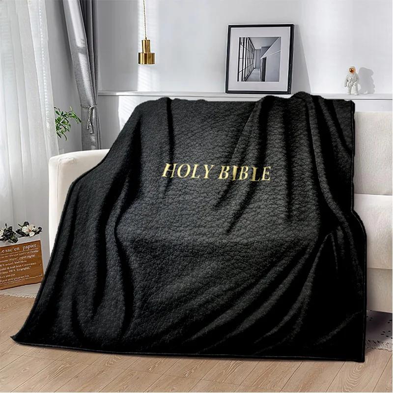 Holy Bible Cross Jesus Pray Soft Plush Blanket,Flannel Blanket Throw Blanket for Living Room Bedroom Bed Sofa Picnic Cover Kids