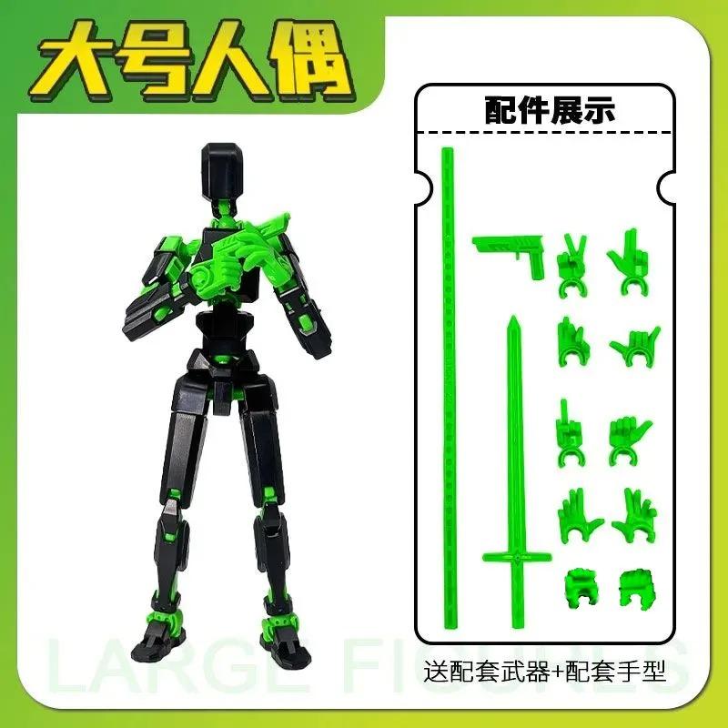 20cm Large Size DIY T13 Action Figure Titan Multi-Jointed Movable Shapeshift Lucky Robot 3D Printed Action Figures Toys