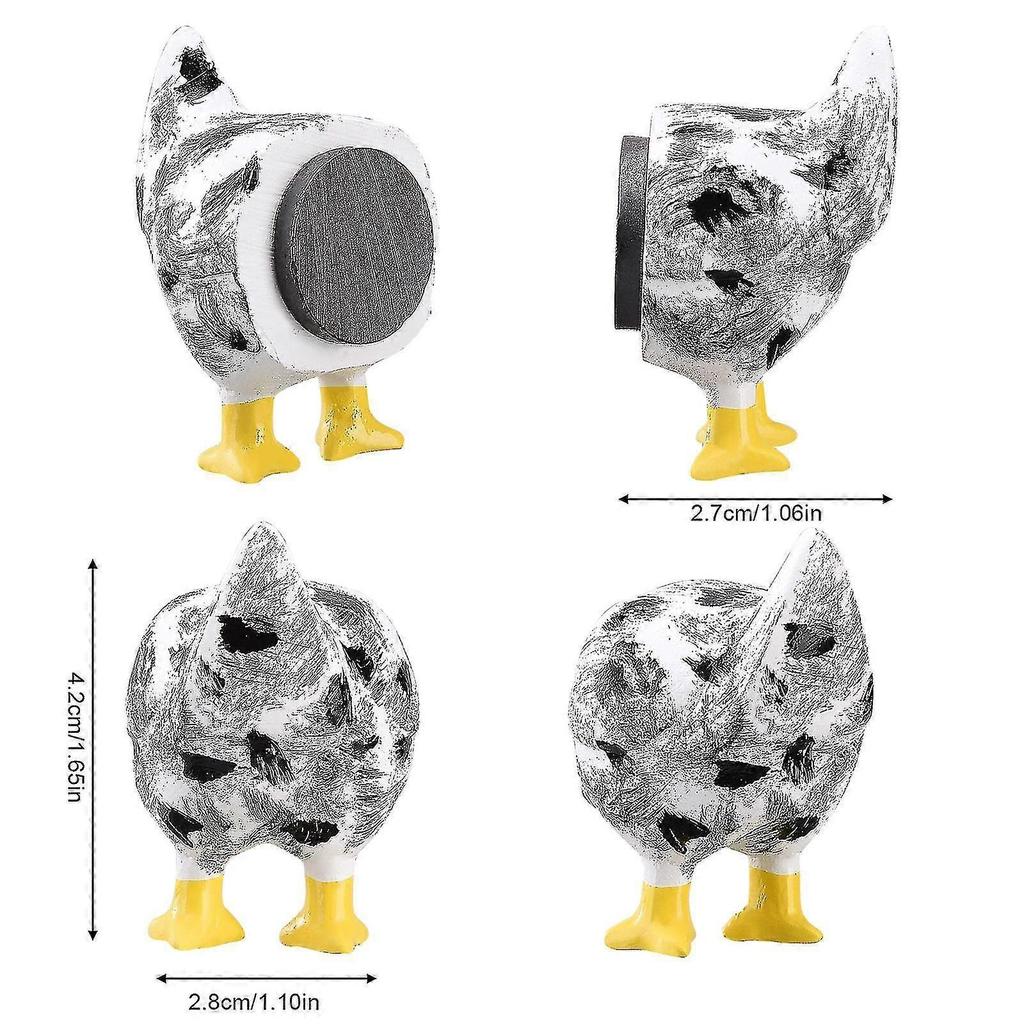 3pcs Chicken Butt Magnet Refrigerator Funny Chicken Butt Gift Vintage Magnetic Decorative
