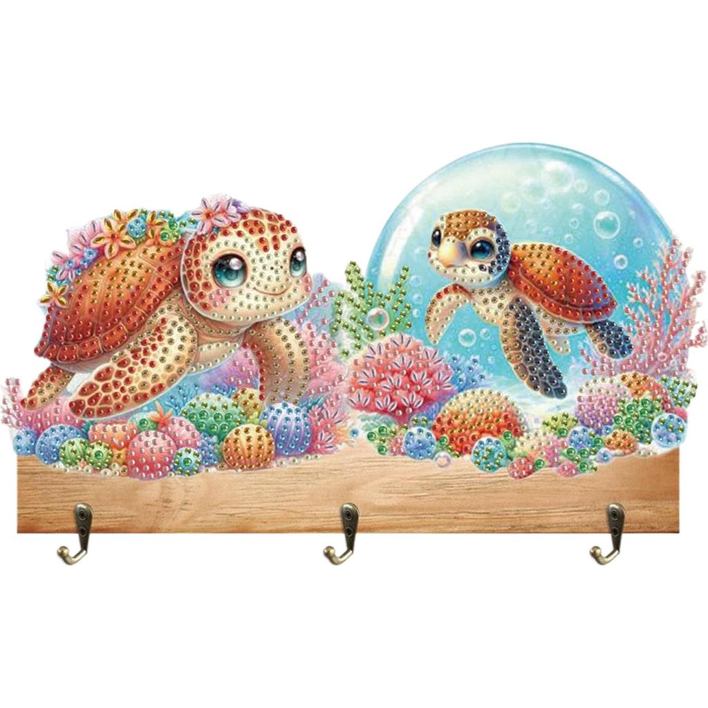 Animal Patterns DIY Diamond Art Hanging Hooks Diamond Art Craft Wall Hooks for Wall Decoration and Space-Saving Storage