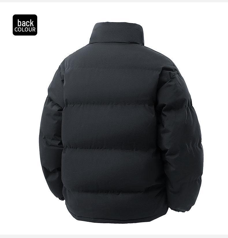 Autumn Winter 2025 Men's Stand Collar Thick Velvet Padded Cotton Jacket