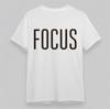 Men's Plus Size Classic T-Shirt Focus Bold Black Lettering Graphic Cotton Tee
