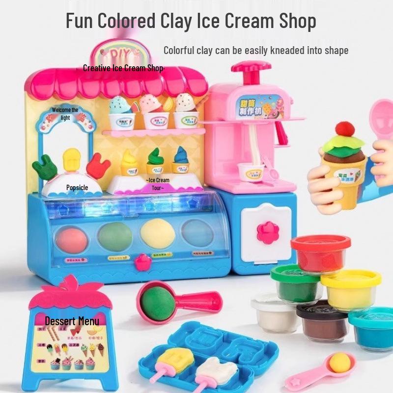 Kids' Ice Cream Clay Popsicle Play Set for Girls Ages 3-6