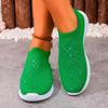 Fashion 2025 Fashion Ladies Shoes Slip-on Women's Vulcanize Shoes New Crystal Casual Plus Size Light Comfortable Breathable Sneakers