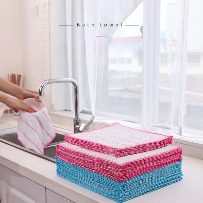 Kitchen Dishcloth Water Absorbing Oil Absorbing Dishwashing Cloth Restaurant Kitchen Dishwashing Cloth Household Cleaning Cloth