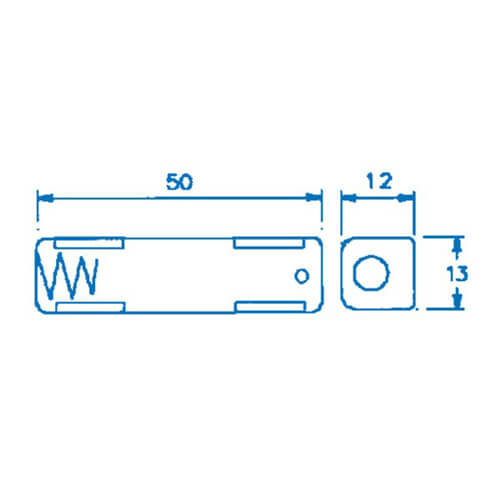 Batteriehalter für Leiterplattenmontage (1xAAA)
