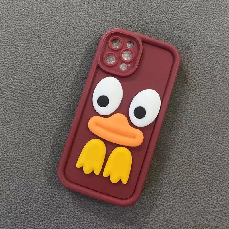 Three-dimensional sausage duck applies to Transsion INFINIX mobile phone case personalized creative CAMON 40 fun cartoon soft case