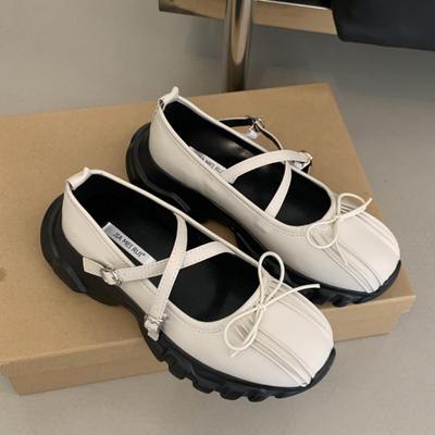 Original Women's Casual French Height-Boosting Cute Doll Ruffled Thick-Soled Mary Jane Shoes