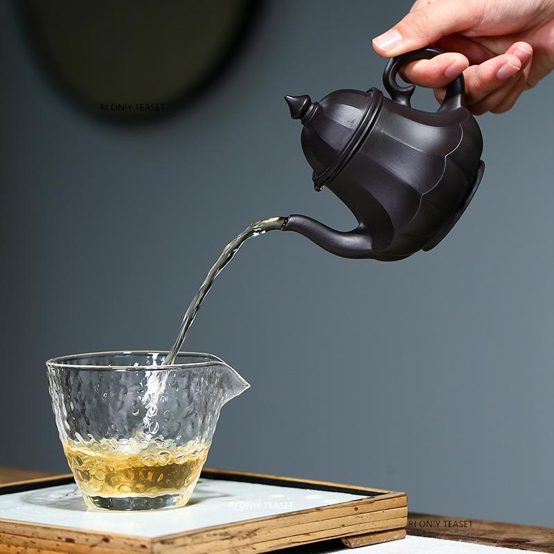 190ml Yixing Purple Clay Teapots Raw Ore Black Mud Tea Pot Creative Handmade Kettle Chinese Famous Zisha Teaware Customized