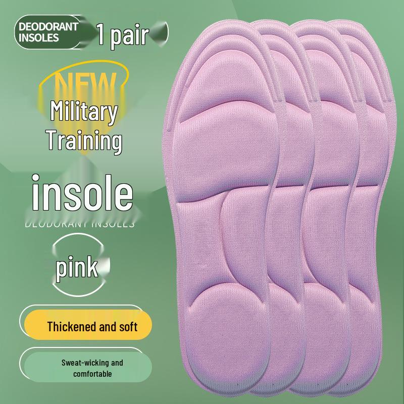 5D Soft Elastic Sports Insole: Long-lasting Comfort, Sweat Absorption, Deodorization, Breathable Shock-Absorbing Arch Support.