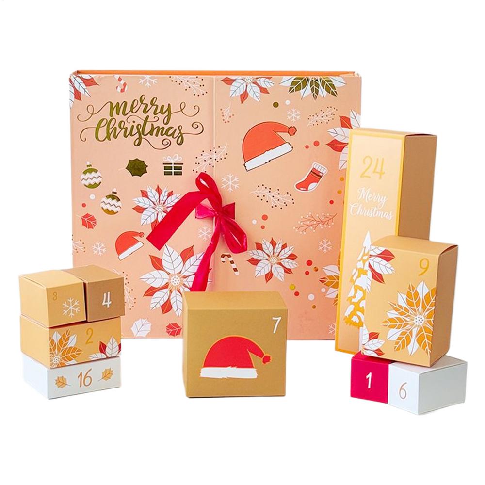 Katlanabilir Noel Geri Sayım Takvimi Kutusu 24 Gün 2025 Boş Doldurulabilir Kılıf Tatil Festivali Doğum Günü Çorabı Şeker Ödül Düzenleyici