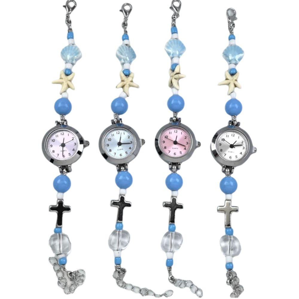 Starfish Shell Ceramic Beaded Bracelet Watch Dopamine Quartz Watch New Bracelet Watch Gift