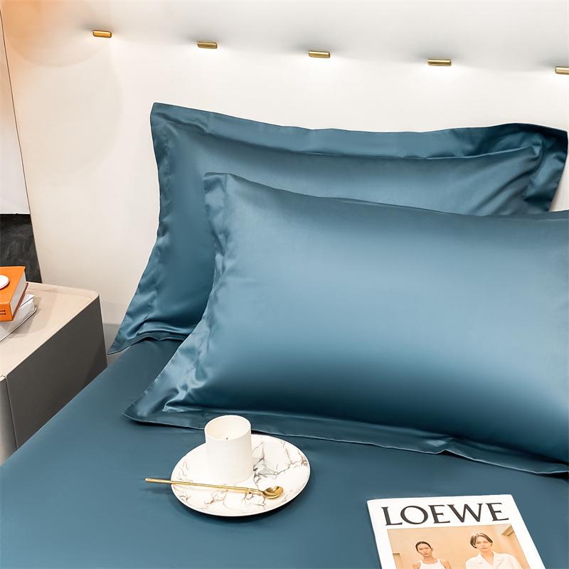 Pure Cotton Solid Color Long-Staple Pillowcase Pair – 100% Xinjiang Cotton, Single Piece, Simple Plain Design