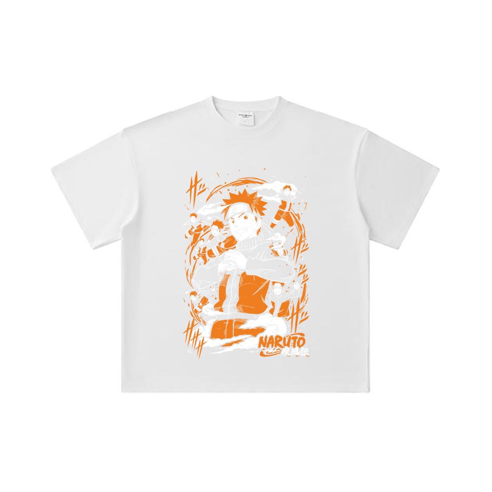 260 GSM Double Yarn 32 Count 100% Cotton Naruto V1 Print Unisex Heavy Cotton T Shirt