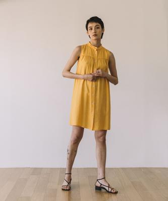 GMGS Retro Shirts Dress (Yellow)