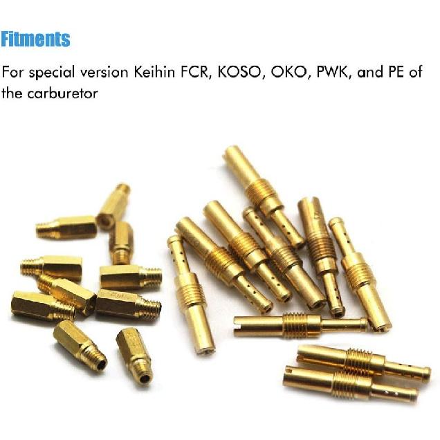 20 Pcs Carburetor Jets Kit for Main Jet Kit and Slow Pilot Jet Kit
