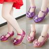 New Children Shoes Girls High Heel Princess Dance Sandals for Girls Kids Shoes Glitter Soft Leather Fashion Party Dress Wedding
