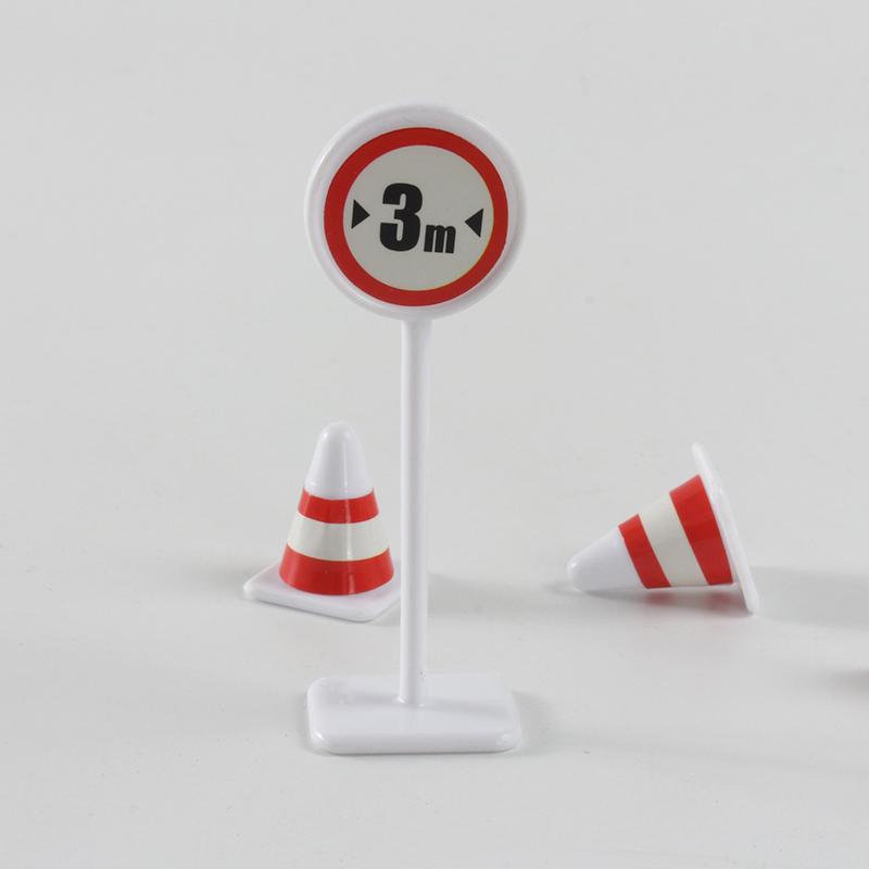 15 Stück/Set Kleinkind Mini Verkehrszeichen Modell Spielzeug Straßensperre Kindersicherheitserziehung Puzzle Verkehrsspielzeug Geschenke