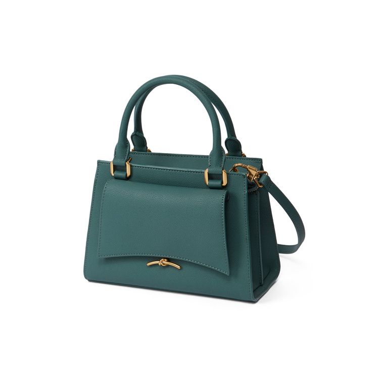 Charles & Keith Vintage Metal Accent Versatile Small CK Shoulder Tote Bag Medium Women handbags Cream Teal Black CK2-30671328