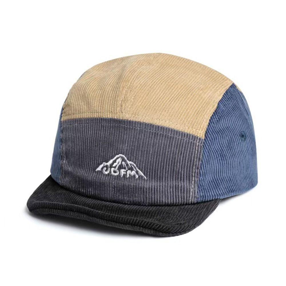 Casual Short Brim Baseball Cap Corduroy Embroidery Snapback Hat Winter Trucker Cap  for Men Women