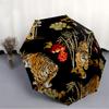 1pc Tiger Floral Automatic Folding Umbrella - 8-Rib Automatic Open/Close, Portable Collapsible Compact Umbrella yy251218043