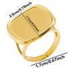 5pcs Retro Stainless Steel Gold Plated Ring Irregular Geometry Bow Ellipse Water Droplet Rings Diy Stone Drill Jewelry No Fading