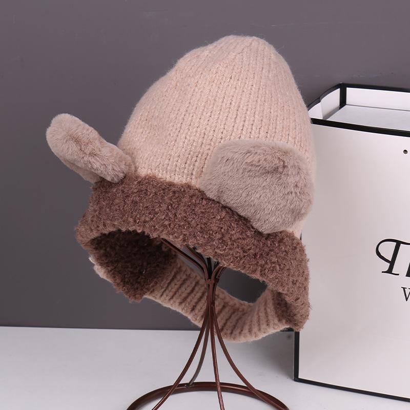 Herbst und Winter neue Plüsch-Ohrenkappen für Kinder zum Warmhalten im Winter, verdickte Ohrenschützer, Lei Feng-Mützen zum Reiten, winddicht und Kälte winte