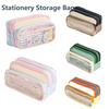 Large Capacity Stationery Storage Bag Japanese Style Pen Pencil Case Pencil Bag  Kids Gift