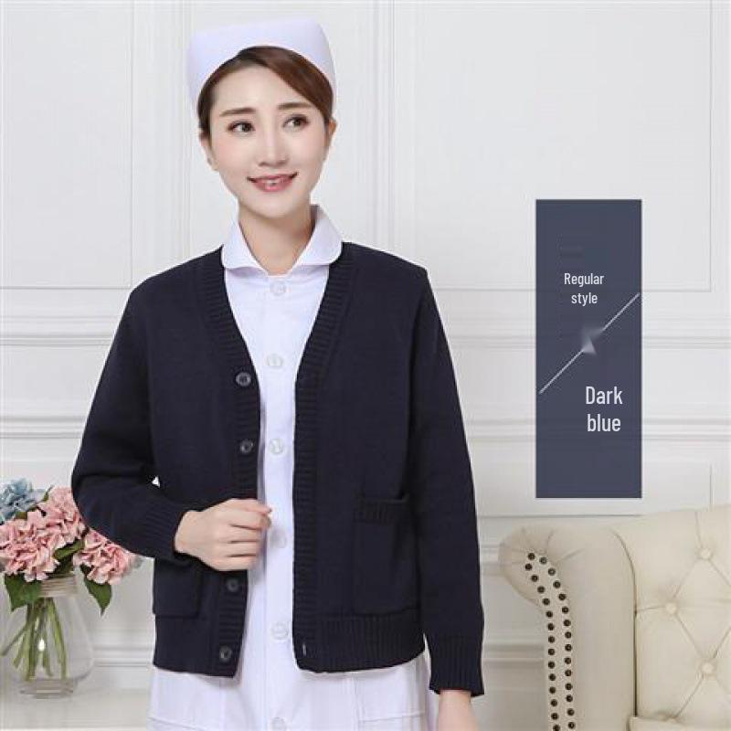 

Женский темно-синий кардиган с V-образным вырезом и толстой флисовой подкладкой – Идеален для осеннего и зимнего тепла XXL