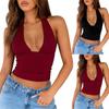 Ladies' Fashionable And Sexy Deep V-neck Hanging Neck Women's Backless Slim Fit Vest Top