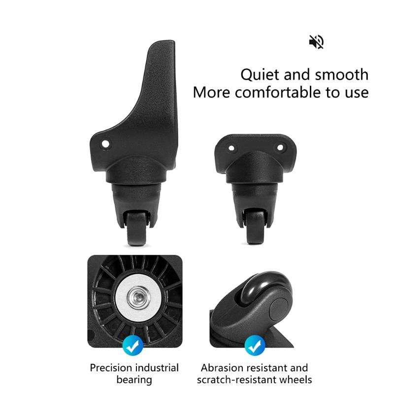 4pcs Universal Suitcase Replacement Wheels 360 Degree Rotating Design Luggage Spare Parts For Smooth Travel Adventures