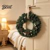Künstlicher Weihnachtskranz Norfolk-Tanne für Haustür Unechte Grüne Nadeln Natürliche Optik Kranz Winter Bauernhaus Feiertags-Hänge-Dekoration Veranda Fenster